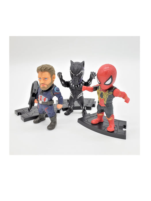 Avengers 3-in-1 Superhero Set of Black Panther, Captain America and Spider-man - Prodigy Toys