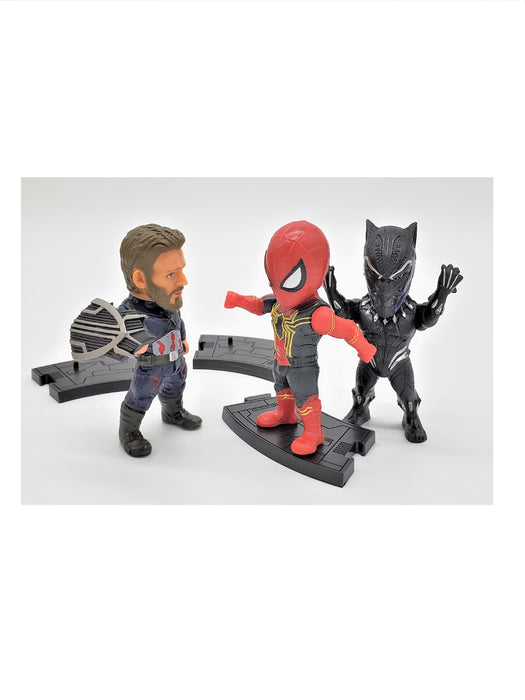 Avengers 3-in-1 Superhero Set of Black Panther, Captain America and Spider-man - Prodigy Toys