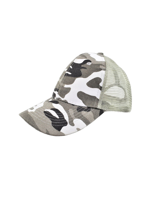 DYNAMIS Apparel Camouflage Stealth Cap (Unisex, One Size with Adjustable Closure, Gray)