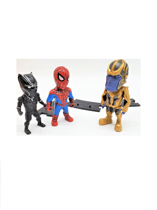 Thanos vs Spiderman and Black Panther Action Figure Set - Prodigy Toys