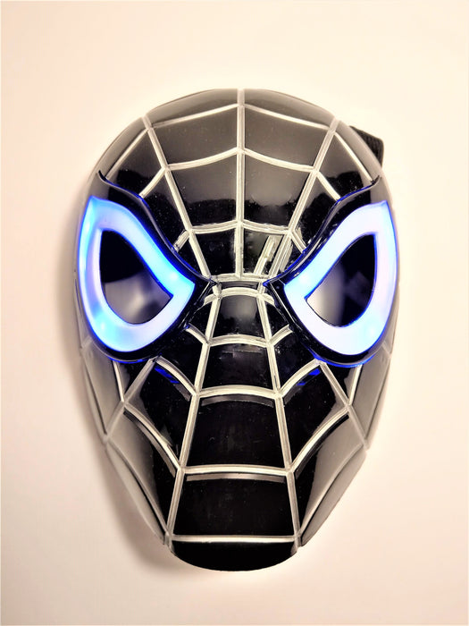 Black Spider-Man Mask / Venom Mask with LED Eyes That Light Up! (Batteries Included) - Prodigy Toys