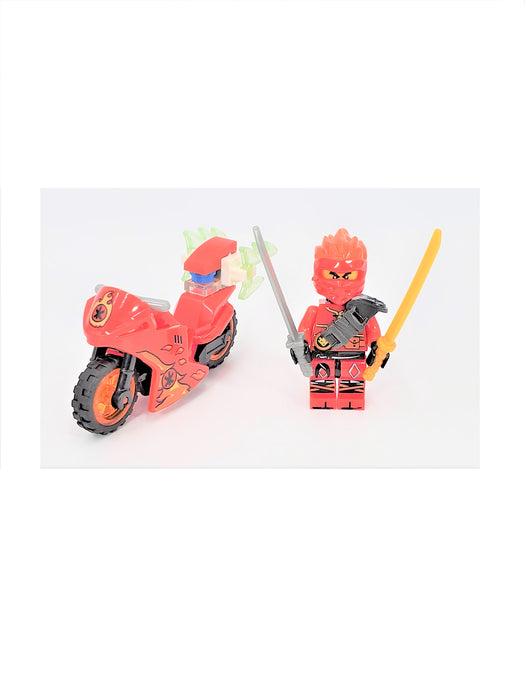 Motorcycle Riding Fire Dragon Ninja Rider Block Toy - Prodigy Toys