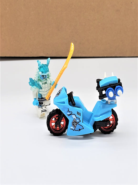 Demon Samurai Scythe Wielding Motorcycle Rider Block Figure - Prodigy Toys