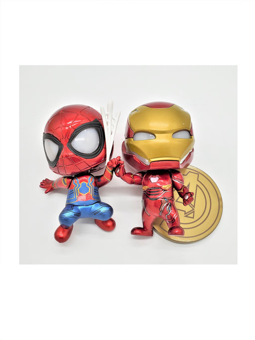 Spider-man Action Figure and Iron Man Action Figure Combo (LED Eyes, Batteries included) - Prodigy Toys