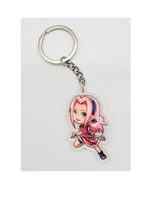 Sakura Haruno Keychain / Sakura of Konohagakure Key Chain / Friend of Naruto from the Hidden Village Leaf - Prodigy Toys