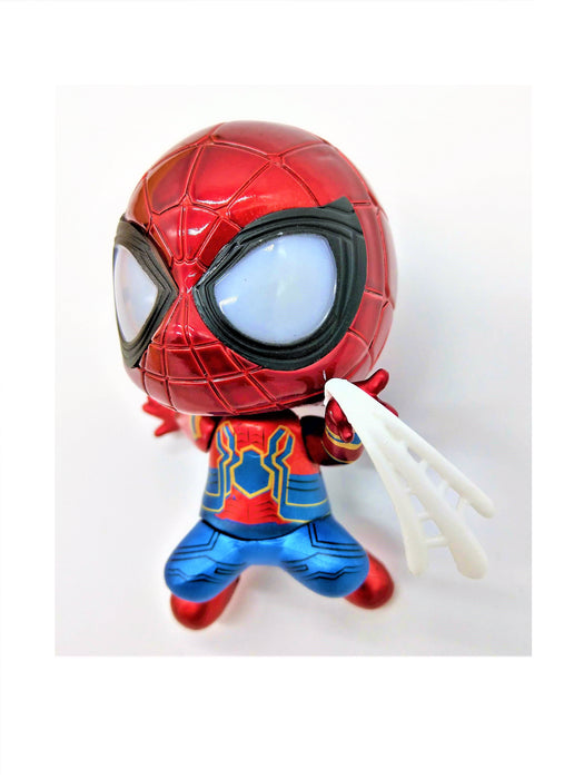 Spider-Man Figure with Iron Spider Suit and Web, LED Eyes and Magnetic Feet (Batteries Included) - Prodigy Toys