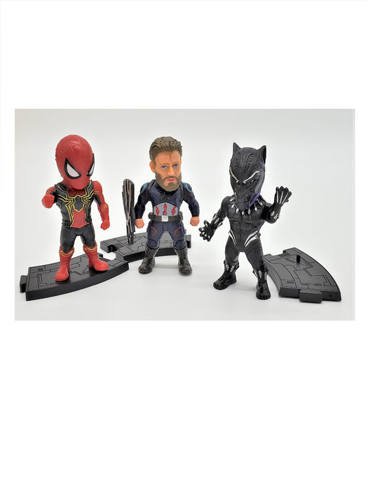 Avengers 3-in-1 Superhero Set of Black Panther, Captain America and Spider-man - Prodigy Toys