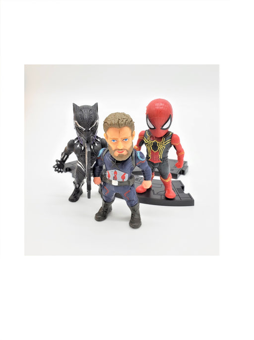 Avengers 3-in-1 Superhero Set of Black Panther, Captain America and Spider-man - Prodigy Toys