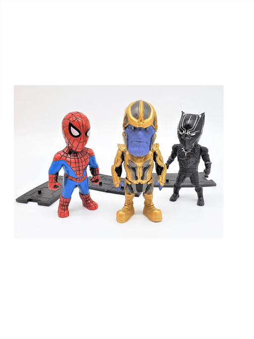 Thanos vs Spiderman and Black Panther Action Figure Set - Prodigy Toys