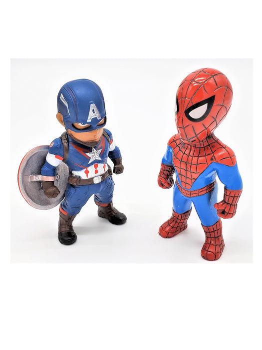 Steve Rogers / Captain America and Peter Parker / SpiderMan Action Figures Set - Prodigy Toys