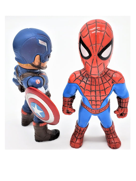 Steve Rogers / Captain America and Peter Parker / SpiderMan Action Figures Set - Prodigy Toys