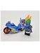 Blue Dragon Ninja Rider Block Figure with Sword and Motorcycle - Prodigy Toys