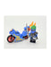 Blue Dragon Ninja Rider Block Figure with Sword and Motorcycle - Prodigy Toys