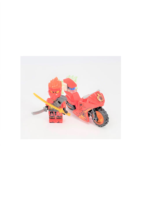 Motorcycle Riding Fire Dragon Ninja Rider Block Toy - Prodigy Toys