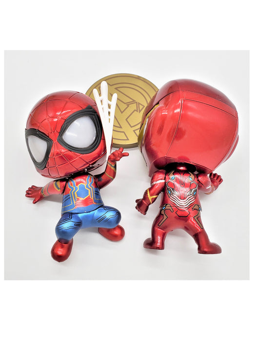 Spider-man Action Figure and Iron Man Action Figure Combo (LED Eyes, Batteries included) - Prodigy Toys