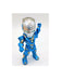 Silver Blue Iron Man Figure with LED Eyes Ready for War (Batteries Included) - Prodigy Toys