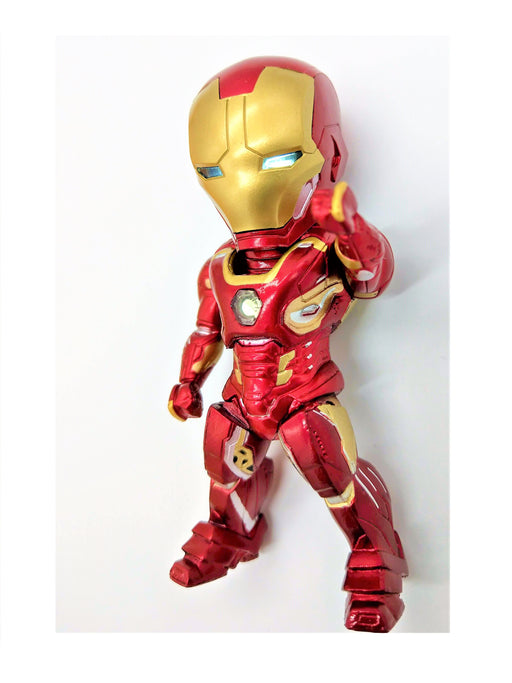 Angry Red Iron Man Figure, Battle Ready with LED Eyes! (Batteries Included) - Prodigy Toys