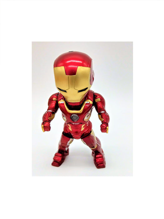 Angry Red Iron Man Figure, Battle Ready with LED Eyes! (Batteries Included) - Prodigy Toys